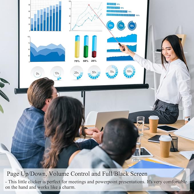 Wireless Presentation Clicker for Google Slides: 100ft Range | Ultra-Bright - Image 4