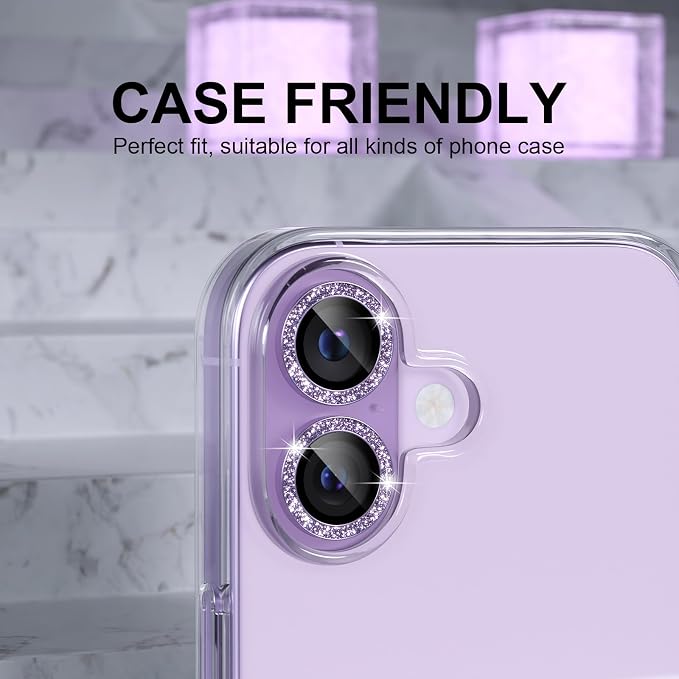 Choiche Compatible for iPhone 17 Camera Lens Protector Bling, 9H Tempered Glass - Image 4