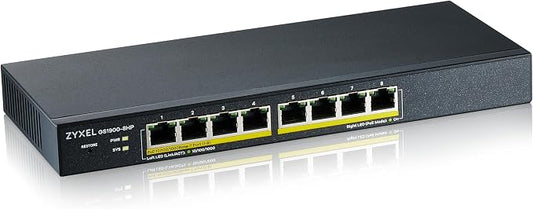 Zyxel 8 Port PoE Switch | Smart Managed | Gigabit Network Ethernet Switch | 8X by ZYXELNETWORKS