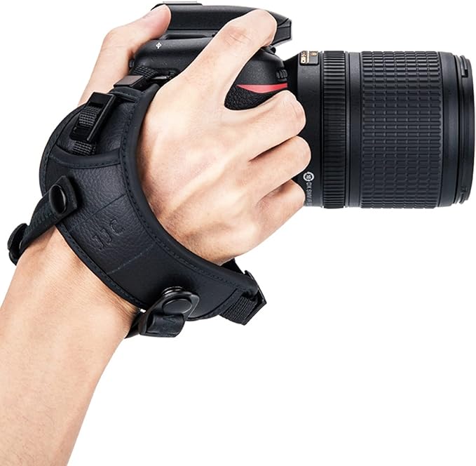 JJC Deluxe Microfiber Camera Hand Strap, Secure Padded Camera Holder Wrist Strap by JJC