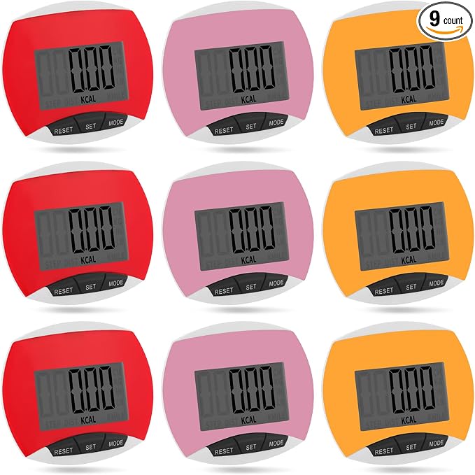 Copkim 9 Pcs Simple Pedometers Bulk by Copkim