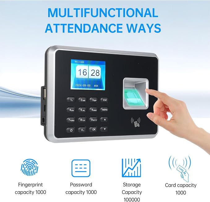 BISOFICE Biometric Time Clock Attendance Machine - Image 2
