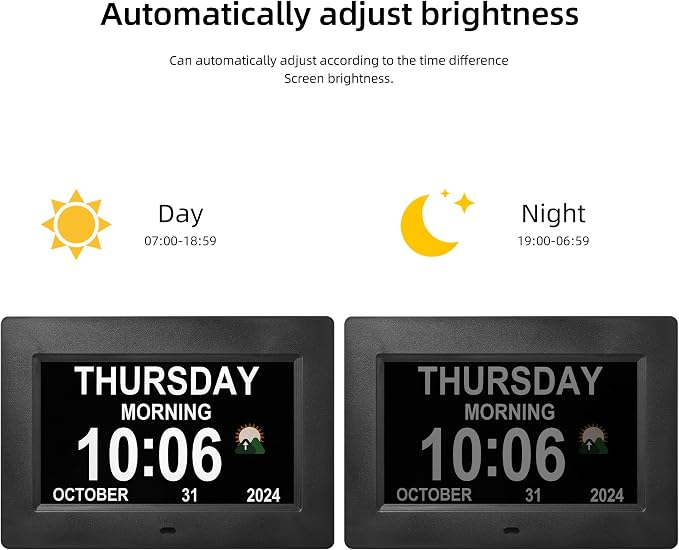 Dementia clock with time, 12 sets of alarms paired with 20 usage scenarios - Image 6