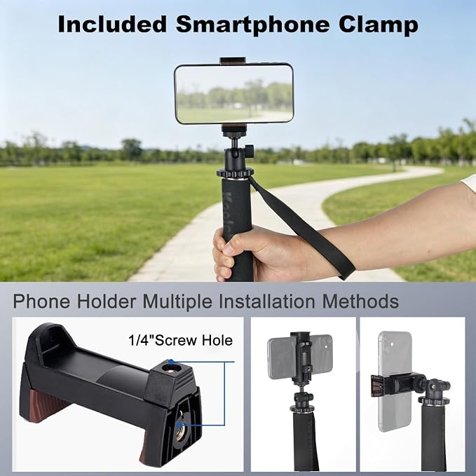 Koolehaoda 65" Camera Monopod Stand, Carbon Fiber Photography Monopod Portable - Image 7