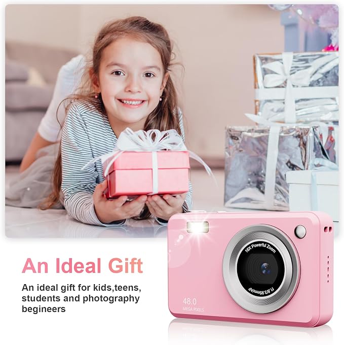 Digital Camera with 32GB Card, 48MP Compact Portable Small Point Shoot Camera - Image 2