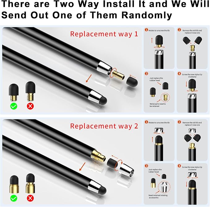 10 PCS Stylus, Stylus Pen for Touchscreen, Stylus 2-in-1 High Sensitivity & - Image 5