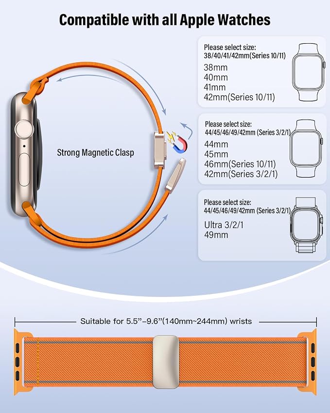 Stretchy Band Compatible with Apple Watch Bands 40mm 38mm 41mm 42mm 44mm 45mm - Image 2