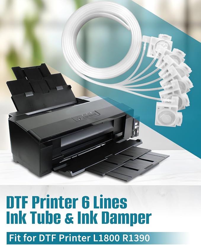 Ink Tube and Damper Set Fit for E-pson L1800 R1390, Ink Damper Dumper - Image 2
