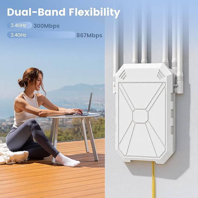 AC1200 Outdoor WiFi Extender, Long Range Outdoor WiFi Extender Signal Booster - Image 3