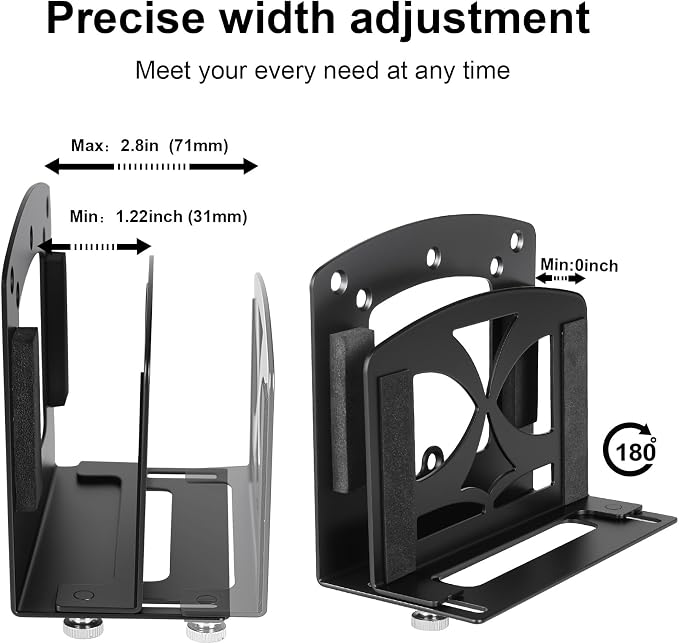 Cable Box Mount, Adjustable Small Device Wall Mount or VESA Mount Behind The - Image 3
