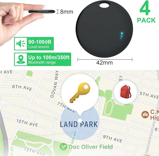 Tracker Tag 4 Packs Bluetooth Tracker, Smart Tag Locator Tracking Device - Image 7