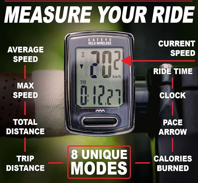 CATEYE Velo Wireless Bike Computer – Analog Speedometer & Odometer - Image 3