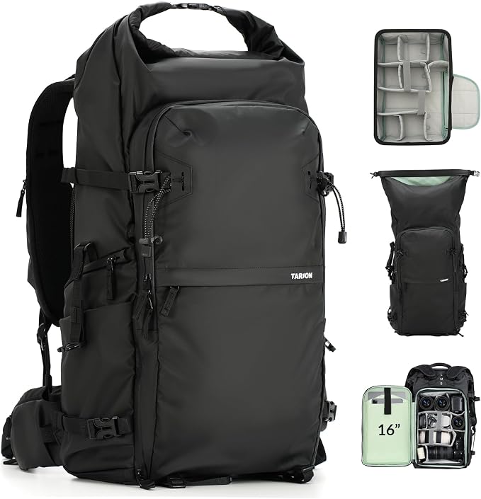 TARION Large Camera Backpack for Photographers - 35L Expandable DSLR Waterproof by TARION
