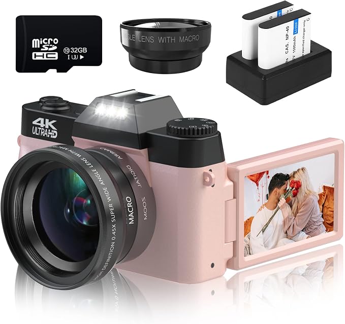 VETEK Digital Cameras for Photography, 4K 48MP Vlogging Camera 16X Digital Zoom by RecordBeautifulMoments