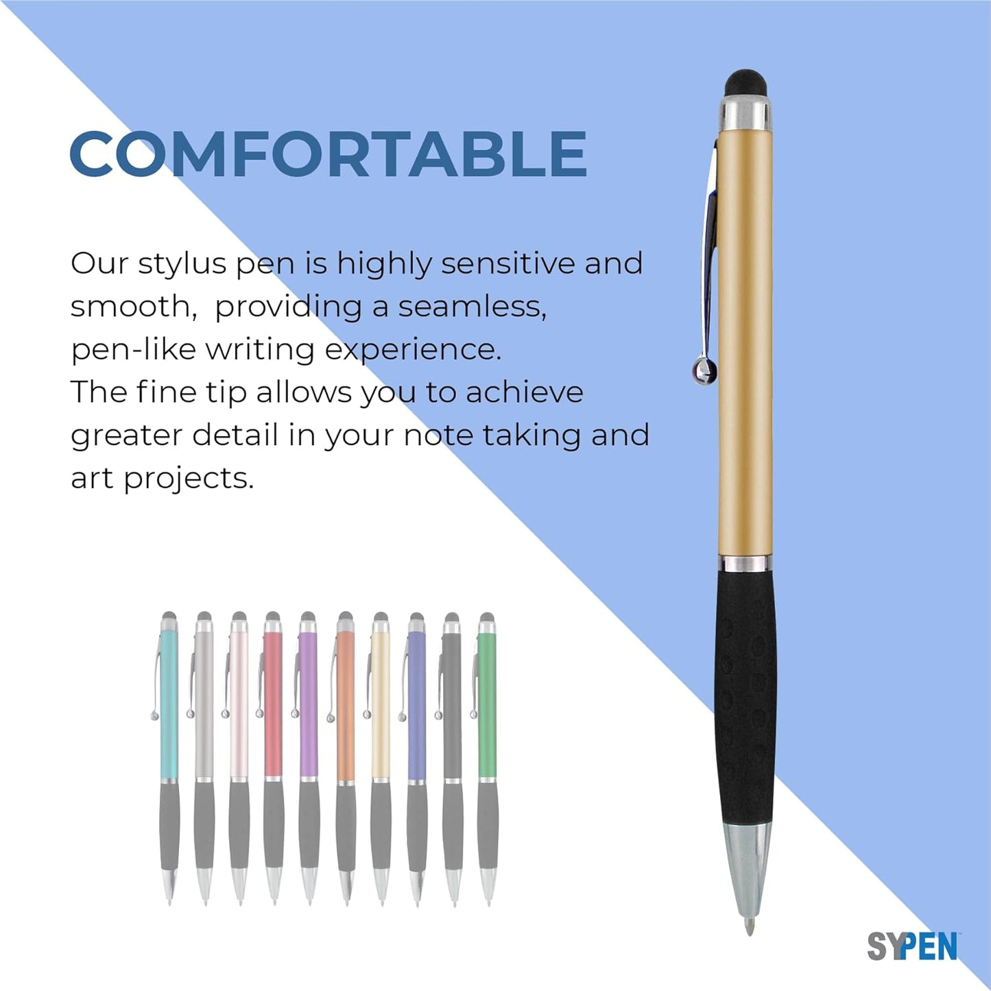 Personalized Pens With your Custom Logo or Text-300 Pack Bulk-for Businesses, Parties, and Events, 2 in 1 Ballpoint Pen & Stylus for Touchscreen Devices, Light Assorted Barrels, Black Ink