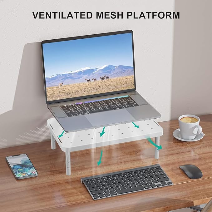 WALI Computer Monitor Stand for Desk, Adjustable Laptop Riser, Desk Monitor - Image 5