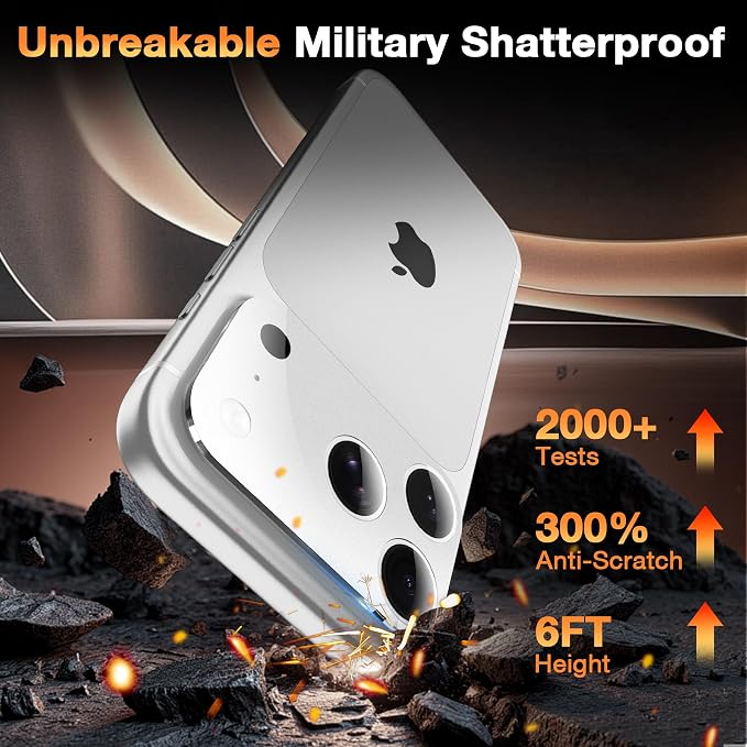 YWXTW [0 Bubbles for iPhone 17 Pro Max Camera Protector, Full Coverage Tempered - Image 3