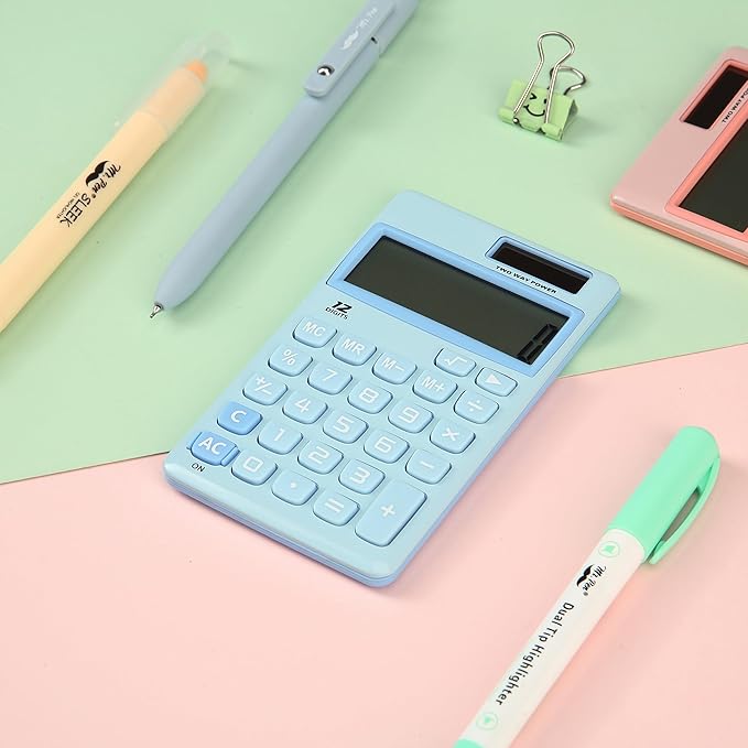 Mr. Pen- Standard Function Calculator, 12 Digits, Small Light Blue Solar Pocket - Image 5