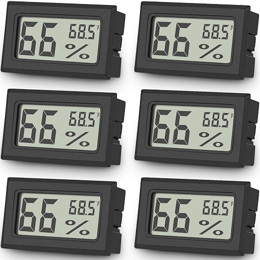 Vaikby 6-Pack Mini Digital Thermometer Hygrometer, Indoor Humidity Monitor by Vaikby