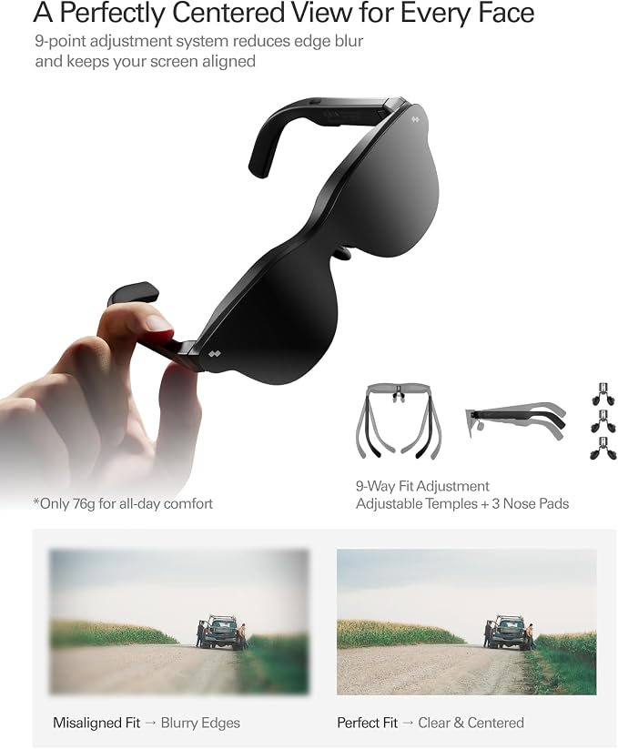 RayNeo Air 4 Pro AR/XR Glasses, HDR10 201" Virtual Display, 120Hz 3D Movie & - Image 7