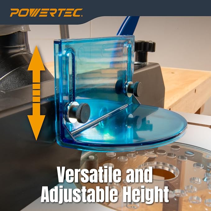 POWERTEC 71538V Adjustable Router Table Bit Guard Kit w/Mounting Hardware - Image 5