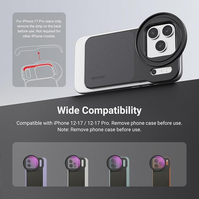 NEEWER 6.3" Magnetic Phone Lens Filter Mount Adapter Backplate Accessories - Image 2