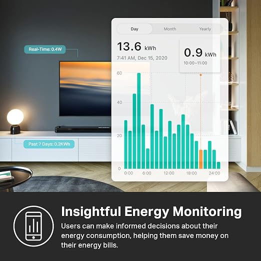 Kasa Smart Plug, Matter Compatible, Energy Monitoring, Compact Design, - Image 5