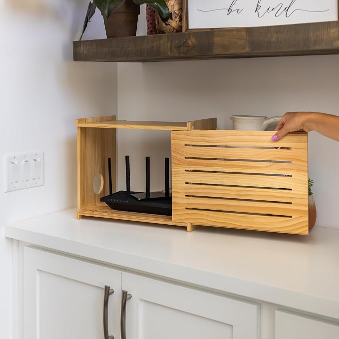 Wooden WiFi Router Storage Box - Image 7