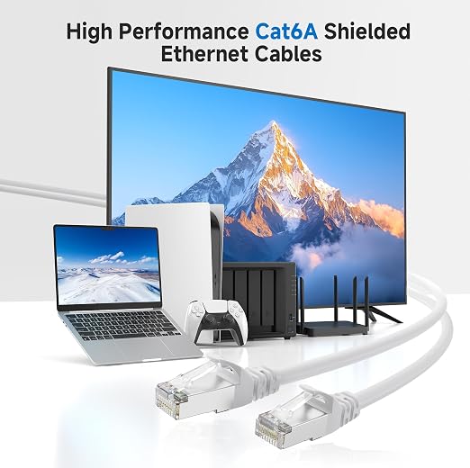 Cable Matters 10Gbps Snagless Shielded Cat 6A Ethernet Cable - 7ft - Image 2
