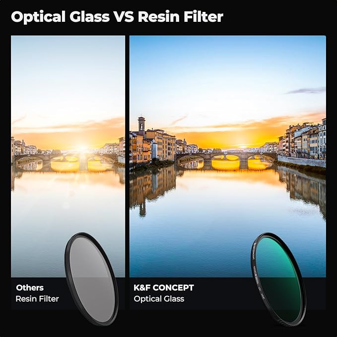K&F Concept 55mm UV/CPL/ND Lens Filter Kit-18 Multi-Layer Coatings, UV Filter + - Image 3