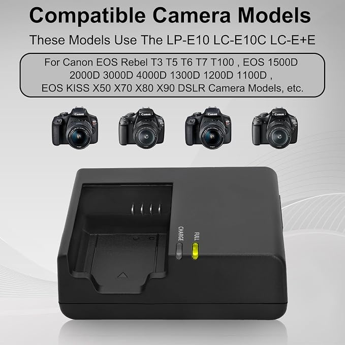 LP-E10 LC-E10 LC-E10C Quick Battery Charger - Image 2