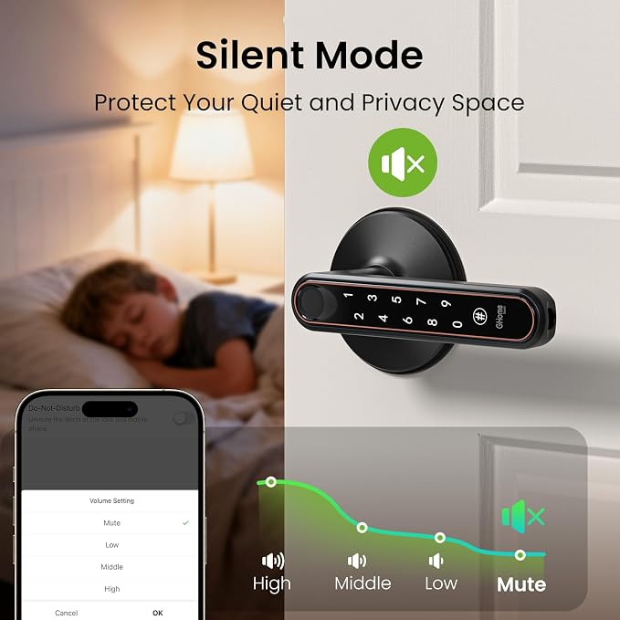 Ghome Smart Fingerprint Door Konb - Image 9