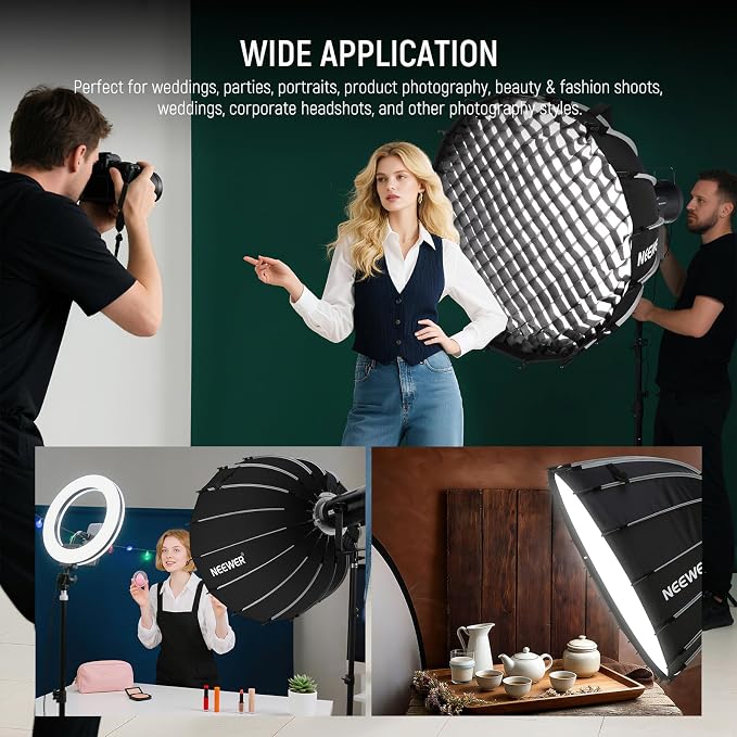 NEEWER Parabolic Softbox Kit, 35.4" Bowens Mount Soft Box - Image 8