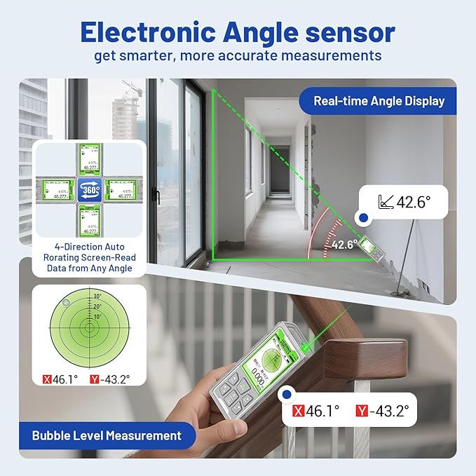 Huepar Pro Laser Measuring Tool, 330Ft Outdoor Laser Measure - Image 5