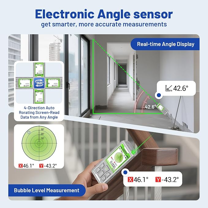 Huepar Pro Laser Measuring Tool, 495Ft Outdoor Laser Measure - Image 5