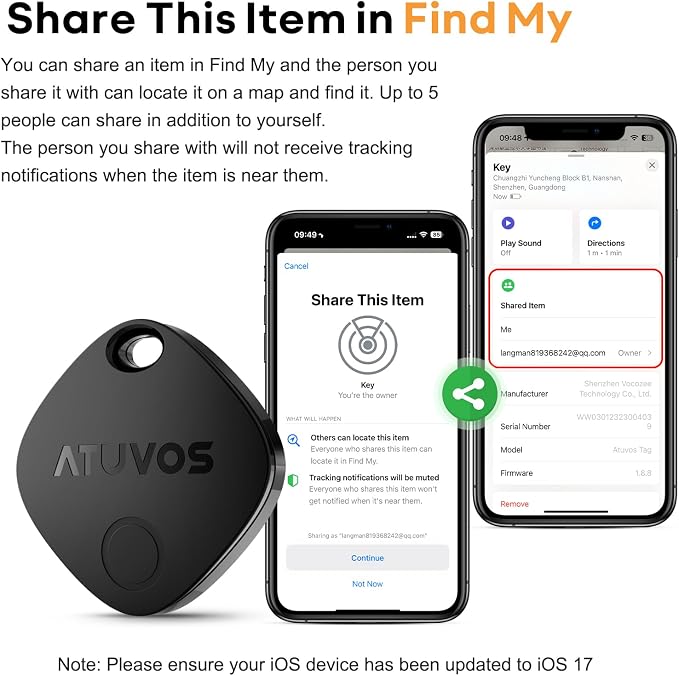 ATUVOS Air Tracker Tag-1 Pack, Keys Finder and Item Locator - Image 7