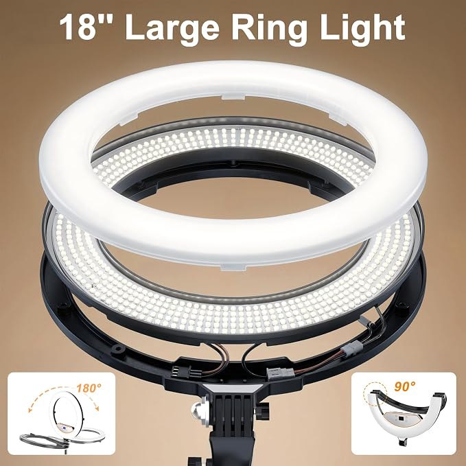 18 inch Ring Light with Tripod Stand - Image 9