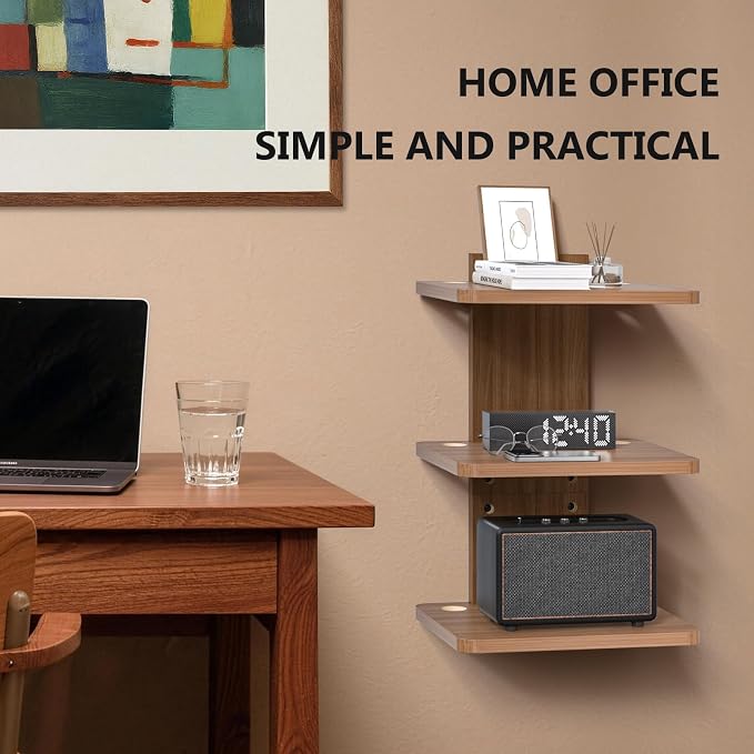 WALI Floating TV Shelf, 3 Tier Projector Shelf - Image 7