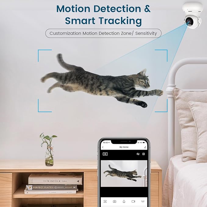 litokam Security Camera Indoor 2K, 360 Pan/Tilt Cameras - Image 4