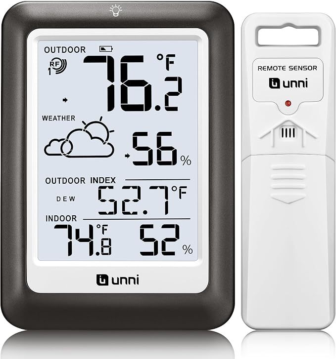 Indoor Outdoor Thermometer Wireless Weather Station, Temperature Humidity - Image 9