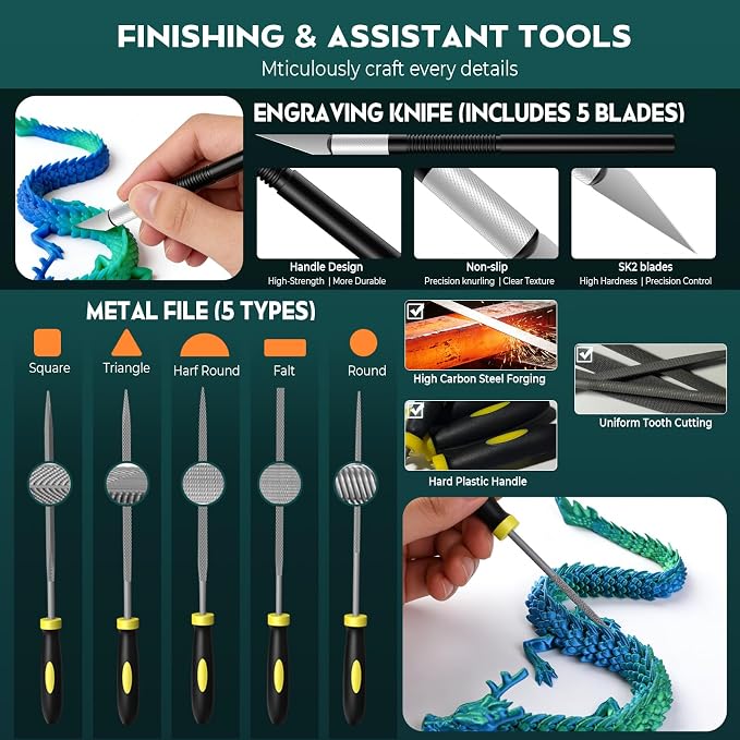 3D Printer Tools Kit, Removal Scraper, Engraving Knife, Wire Cutter - Image 4