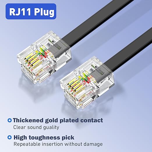 moeverEX Phone Cord 50FT, Landline Telephone Cable - Image 2