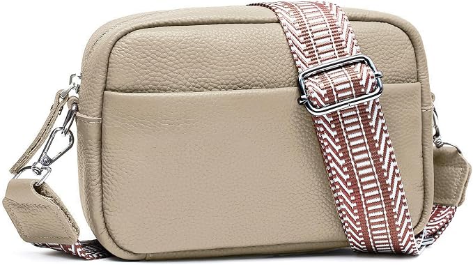 Small Crossbody Bags for Women Genuine Leather, Guitar Strap Shoulder Handbag by Utenwat