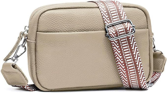 Small Crossbody Bags for Women Genuine Leather, Guitar Strap Shoulder Handbag by Utenwat