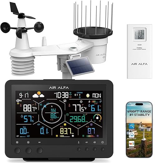 4900FT WiFi Smart Weather Stations Wireless Indoor Outdoor, LoRa Based Wireless by Unknown