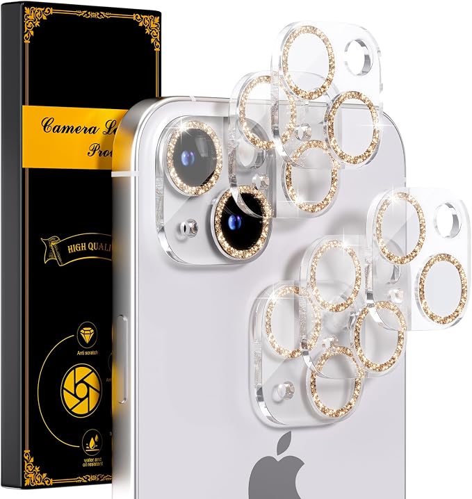 for 6 Pack iPhone 15 / iPhone 15 Plus Camera Lens Protector 9H Tempered Glass by Beuxece