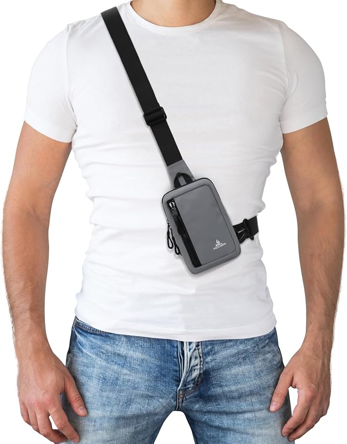 Peicees Small Crossbody Bag for Men Women Mini Sling Bag Travel Running Phone - Image 7