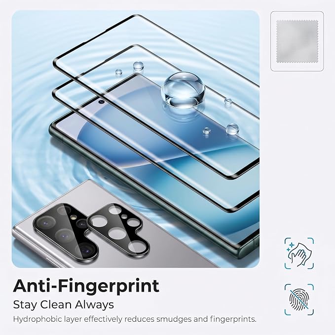 2 Pack Galaxy S23 Ultra Screen Protector, HD Clear Tempered Glass, 2 Pack - Image 9