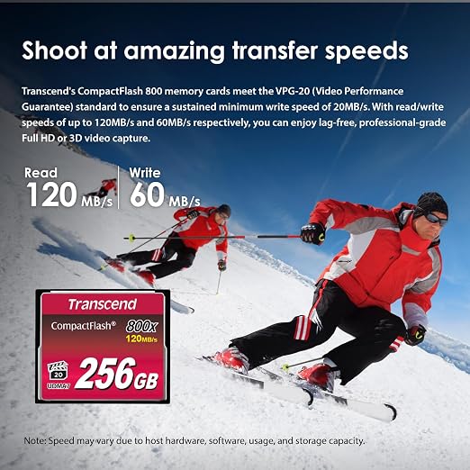 Transcend 256GB CompactFlash Memory Card 800x - Image 6