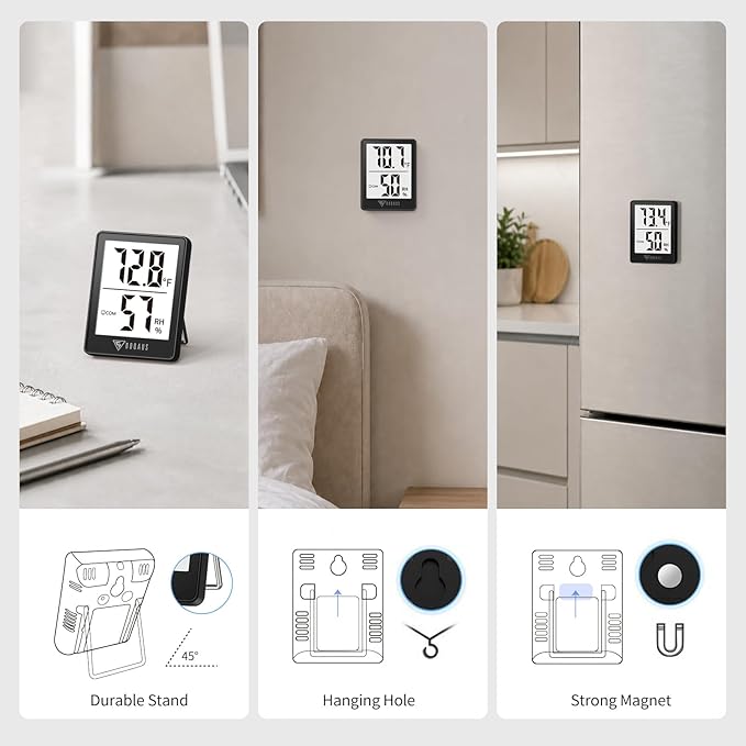 DOQAUS Digital Hygrometer Indoor Thermometer Humidity Meter Room Thermometer - Image 5